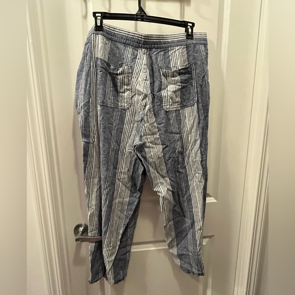 Linen pants light blue and white - Picture 5 of 5